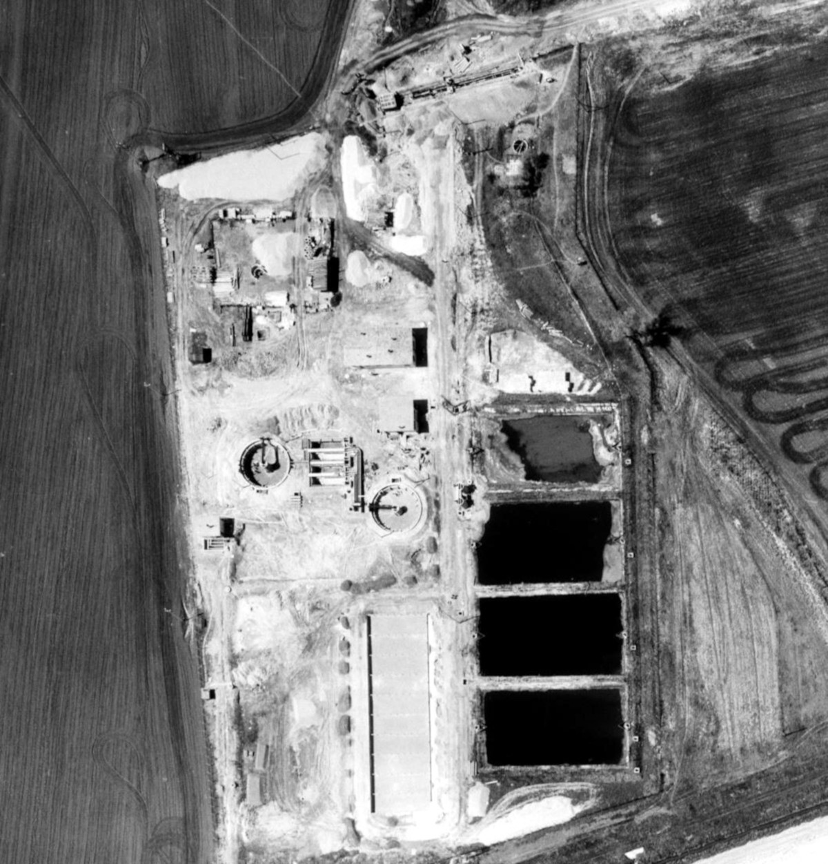 Szekszárd, szennyvíztisztító telep építése, 1969.