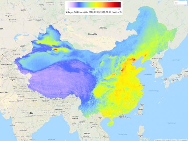 A hónap űrfelvétele: visszaesett Kína károsanyag-kibocsátása	
