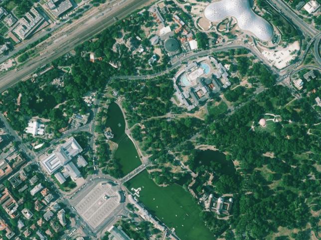 ortófotó felvétel Budapestről