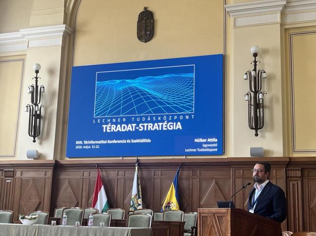 Pillanatkép a Térinfó konferencián tartott prezentációról