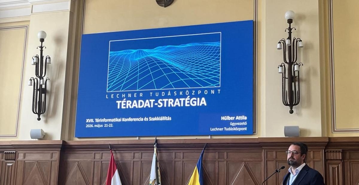 Pillanatkép a Térinfó konferencián tartott prezentációról