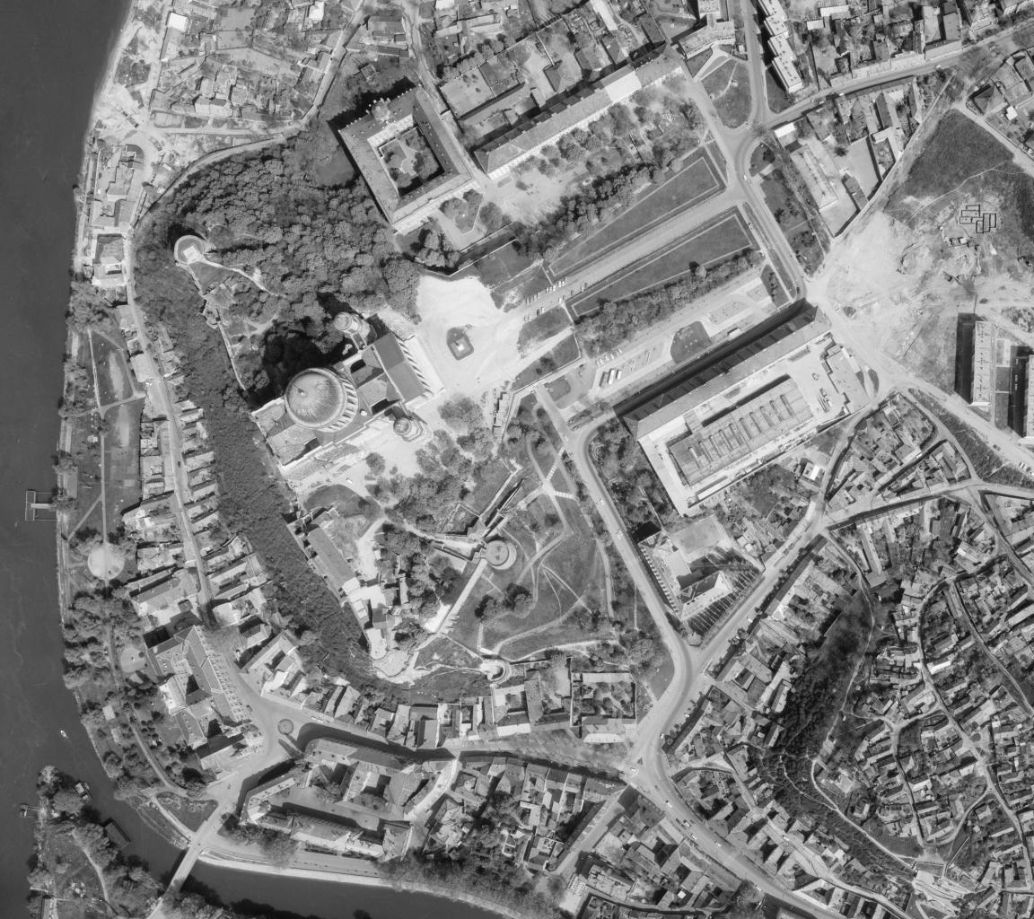 Esztergomi Bazilika légifelvétel 1975-ből