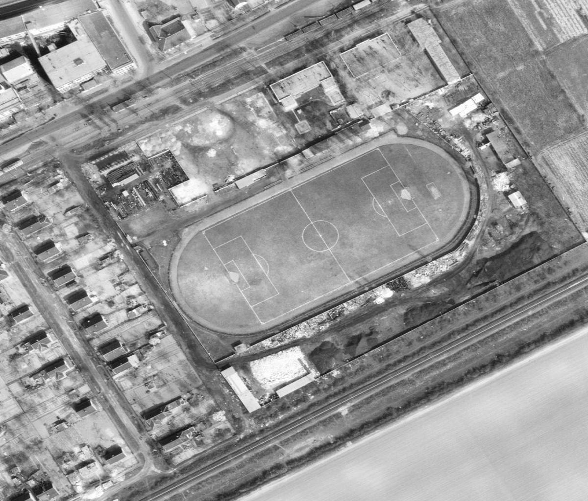 Megszűnt labdarúgópálya, Budapest XXII. kerület, Baross Gábor-telep, 1970.