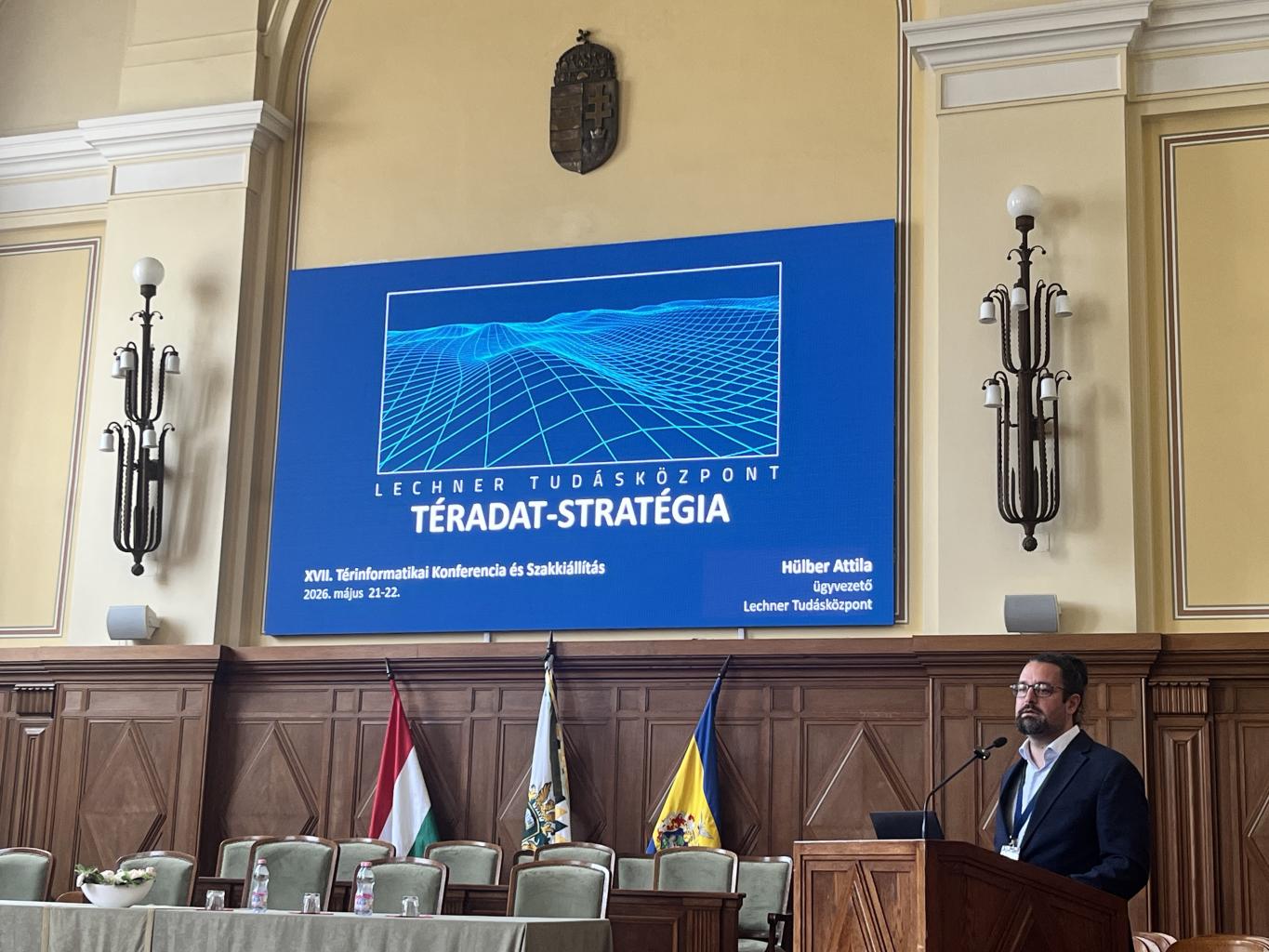 Pillanatkép a Térinfó konferencián tartott prezentációról