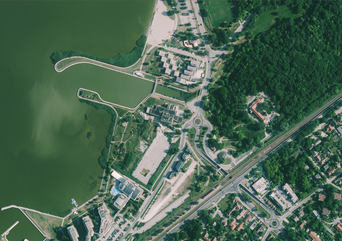 ortófotó Velencéről